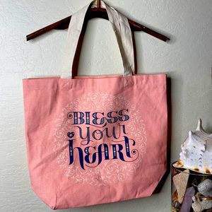Bless your heart canvas shopping bag